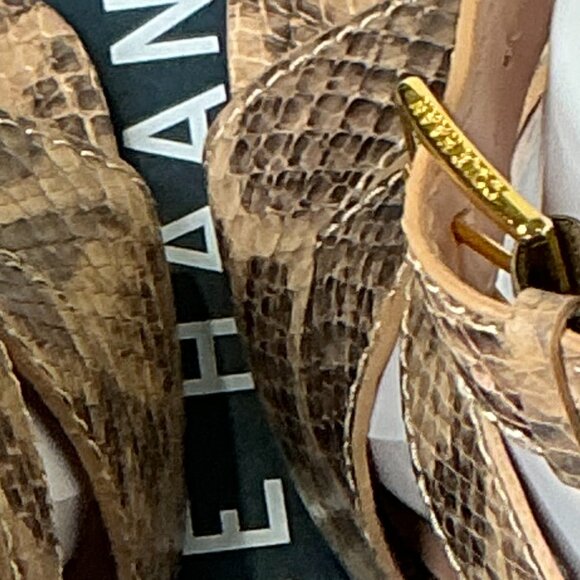 Cole Haan Reina City Sandal - Sahara Snake Leather, Size 8B, 3 1/2 Heel - Picture 6 of 10